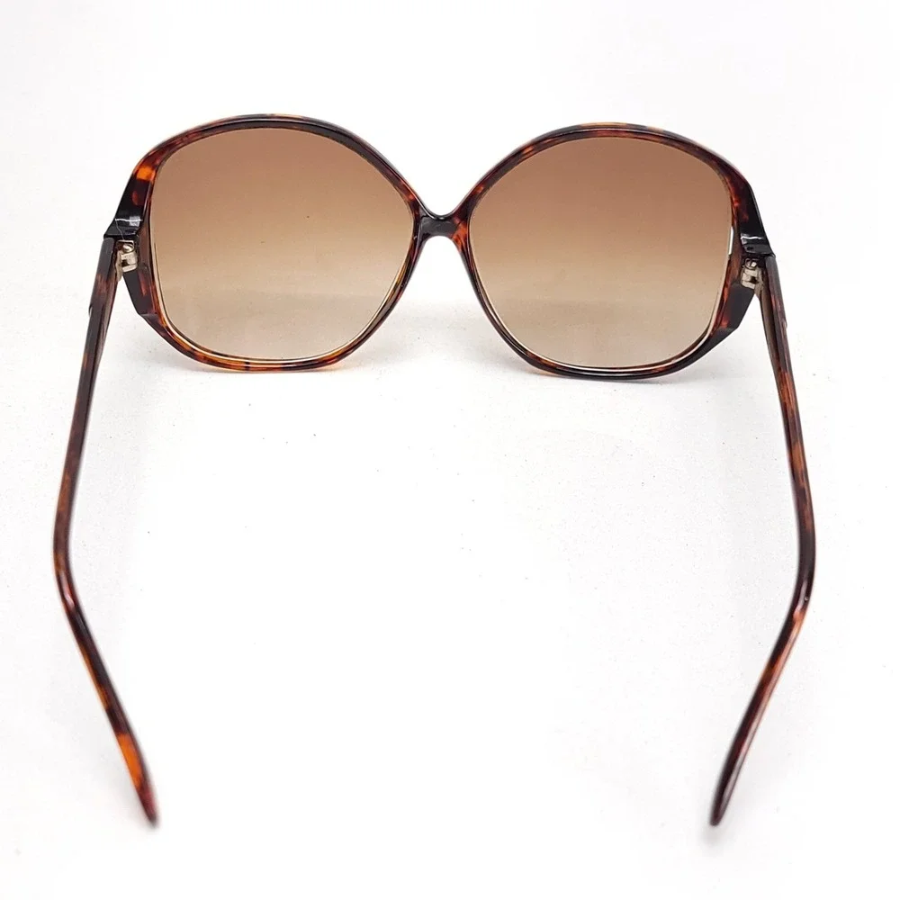 Perry Ellis Vintage Oversized Round Tortoiseshell Sunglasses Brown Gradient Lens